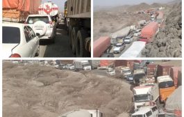 أزمة سير خانقة من حبيل جبر إلى منطقة العسكرية بمحافظة لحج تنتهك كرامة المسافرين