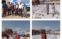سلطة قعطبة تدشن توزيع 400 سلة غذائية للنازحين والأسر المتضررة