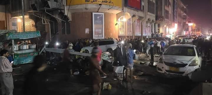 شاهد بالفيديو : سقوط طائرة استطلاع في جولة الرويشان بصنعاء