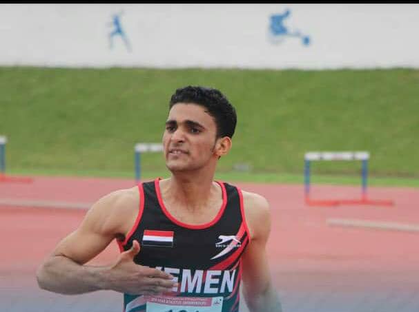 العيدروس يحرز المركز الاولى في التصفيات الاولى في البطولة العربية للشباب في سباق ال 100متر