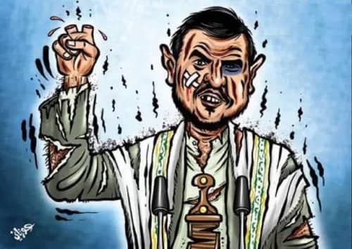 زعيم الانقلاب الحوثي يهاجم 