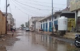 حوطة لحج تشهد سقوط أمطار وتضرر منازل