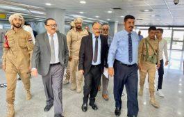 وزير النقل يتفقد مستوى انجاز المشاريع في مطار عدن الدولي