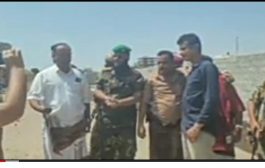 وحدة حماية الاراضي بعدن تزيل بناء عشوائي في الشيخ عثمان