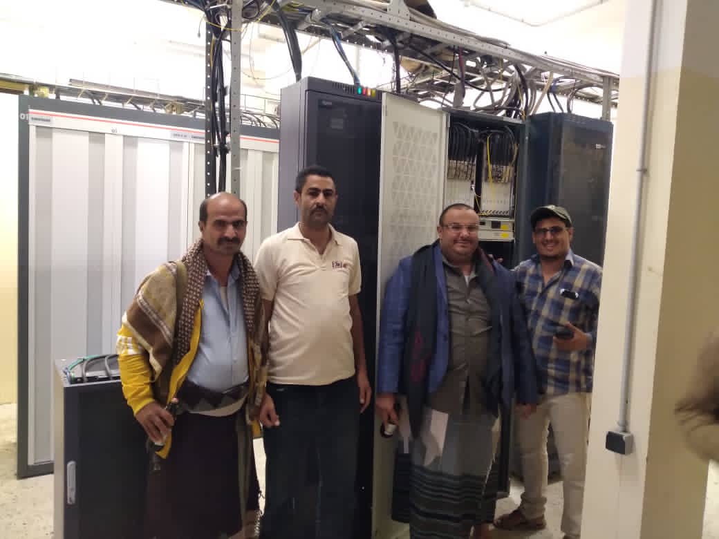 سلطة قعطبة تدشن توسعة قنوات تراسل الانترنت بسنترال المديرية