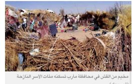 النازحون في مأرب يستغيثون لمواجهة صقيع الشتاء