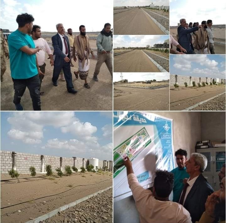محافظ لحج يطلع على الأعمال الجاري تنفيذها لمشروع حديقة لحج الكبرى