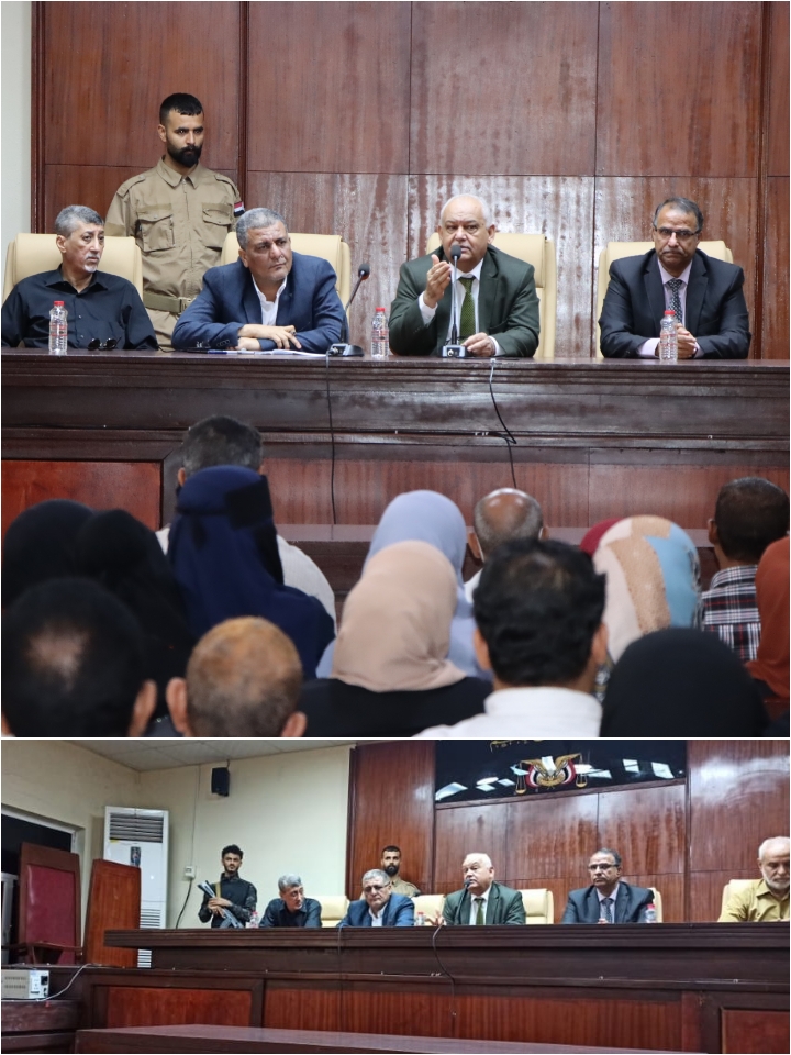 الوزيران الوالي والزعوري في زيارة لمحكمة استئناف عدن