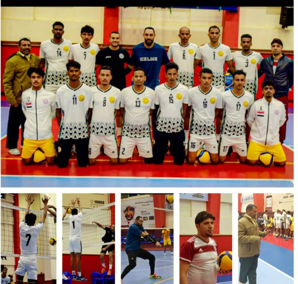 خيبل المهرة يجري تدريباته في القاهرة استعدادا للبطولة العربية للكرة الطائرة