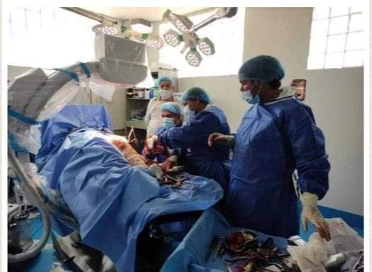 مستشفى الهيئة العام بشبوة يجري أول عملية تطويل العظام