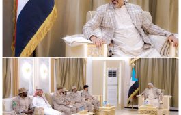 الزبيدي يستقبل وفداً من قيادة القوات المشتركة للتحالف العربي