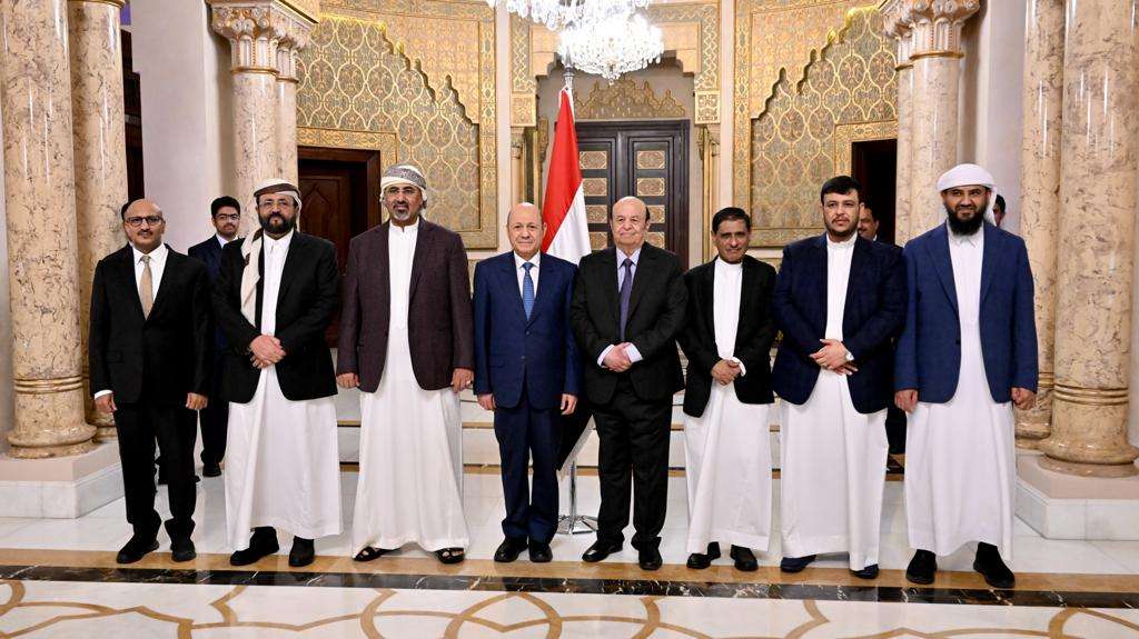 أول ظهور للرئيس السابق عبدربه منصور مع المجلس قيادة الرئاسي