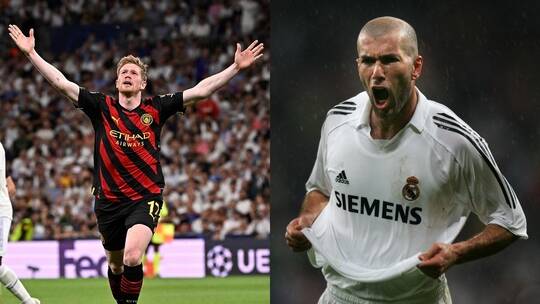 كيفن دي بروين يعادل رقم الأسطورة زيدان بـ