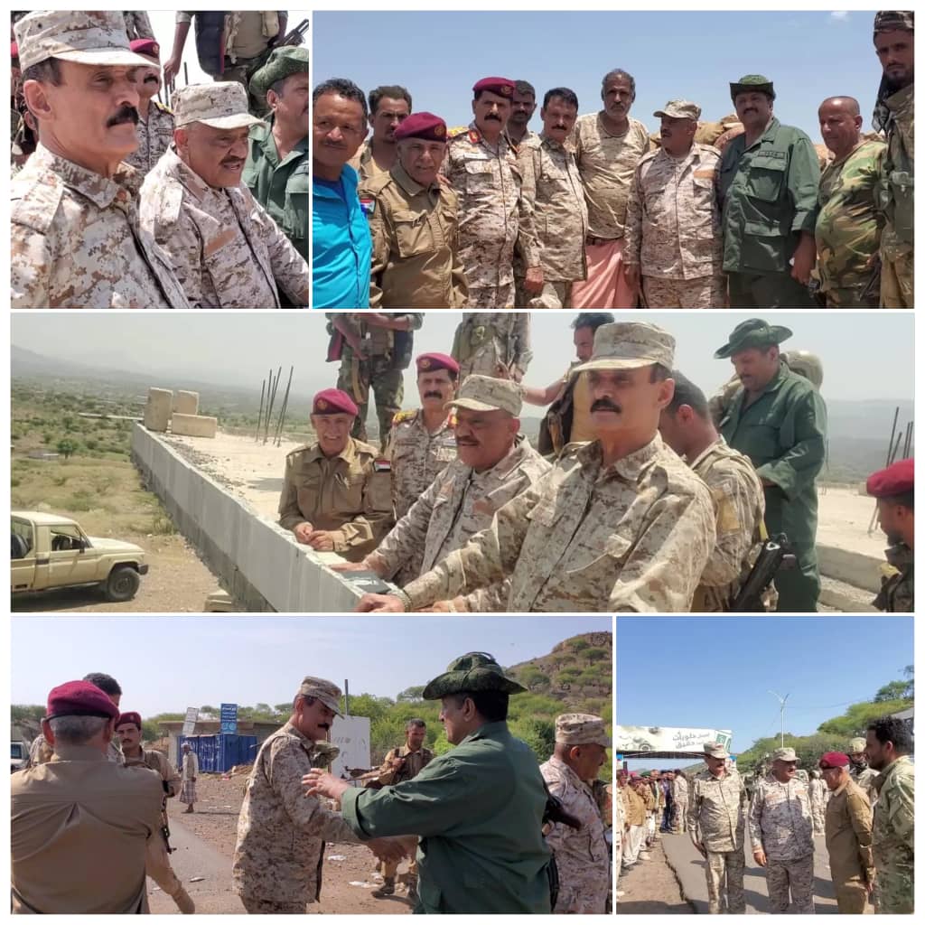 قائد المنطقة العسكرية الرابعة يزور جبهات الضالع