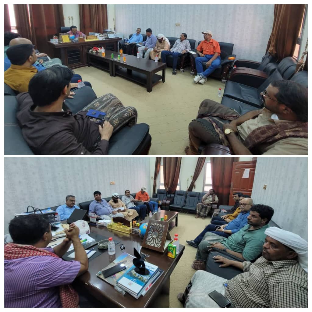 لقاء في المهرة يناقش الدراسات فيما يخص أضرار السيول والمنتجات الزراعية وإقامة مصنع للتمور