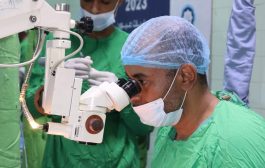 اختتام عمليات المخيم الطبي لامراض العيون في مستشفى ابن خلدون العام بلحج