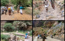 لجنة من محافظة لحج لتقييم أضرار مياه المجاري والصرف الصحي المنحدرة من تعز إلى المقاطرة