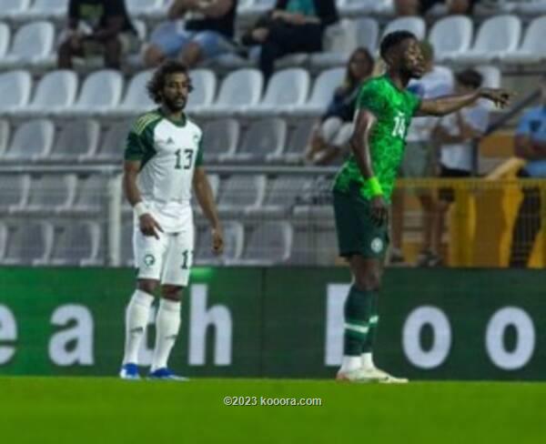 تعادل السعودية ونيجيريا في موقعة النيران الصديقة