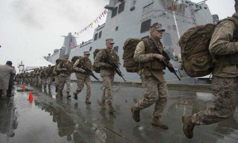 إرسال 2000 جندي من المشاة البحرية الأمريكية إلى شواطئ البحر الأبيض المتوسط قبالة اسرائيل