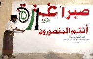 خطاط ورسام من أبناء شبوة يبدع في جدارية خاصة لـ غزة
