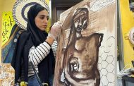 لوحة نصف حياة.. فنانة أردنية تجسد معاناة غزة بالحناء