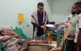 وكيل محافظة لحج ومدير عام مكتب الصحة في زيارة عيدية تفقدية لمرضى مستشفى ابن خلدون 