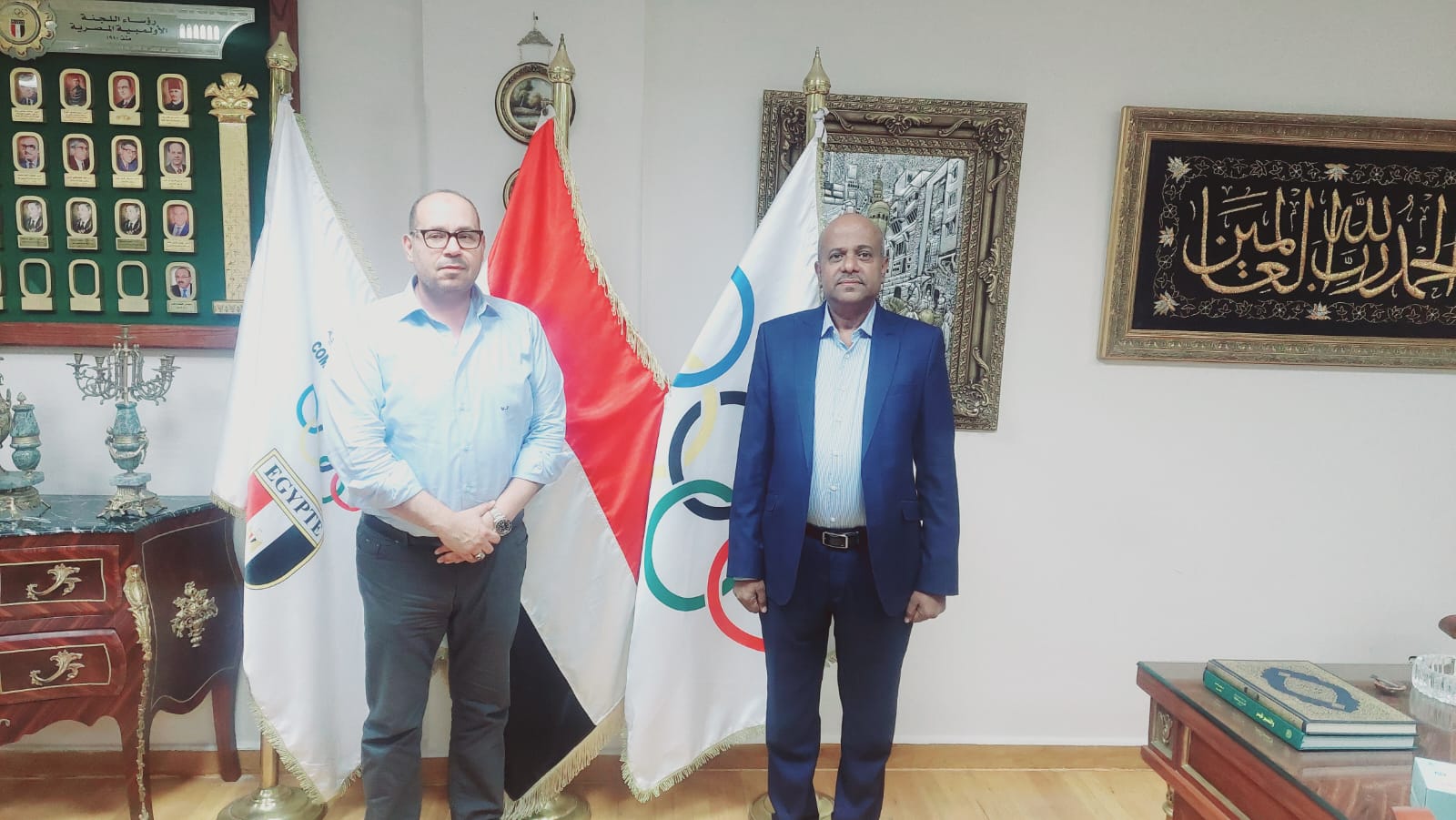 النائب الأول لرئيس الأولمبية اليمنية يلتقي رئيس اللجنة الأولمبية المصرية واستعداد تام لدعم اليمن 