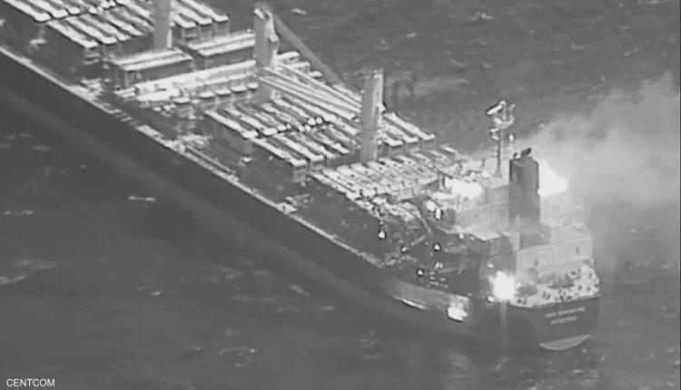 هيئة التجارة البحرية البريطانية تعلن عن تضرر سفينة غرب المخا 