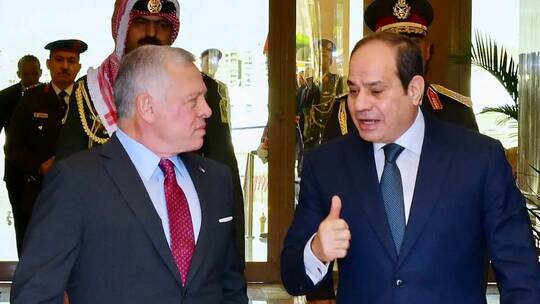 السيسي والملك عبدالله يصدران بيان حول فلسطين