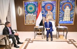 في لقاءه بالسفير الامريكي.. العليمي يشدد على وفاء المانحين بتعهداتهم المالية عبر البنك المركزي
