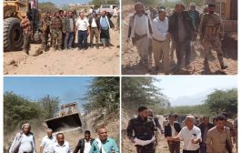 بتكليف من محافظ الضالع تدشين عملية شق طريق شارع رقم 42 بقعطبة