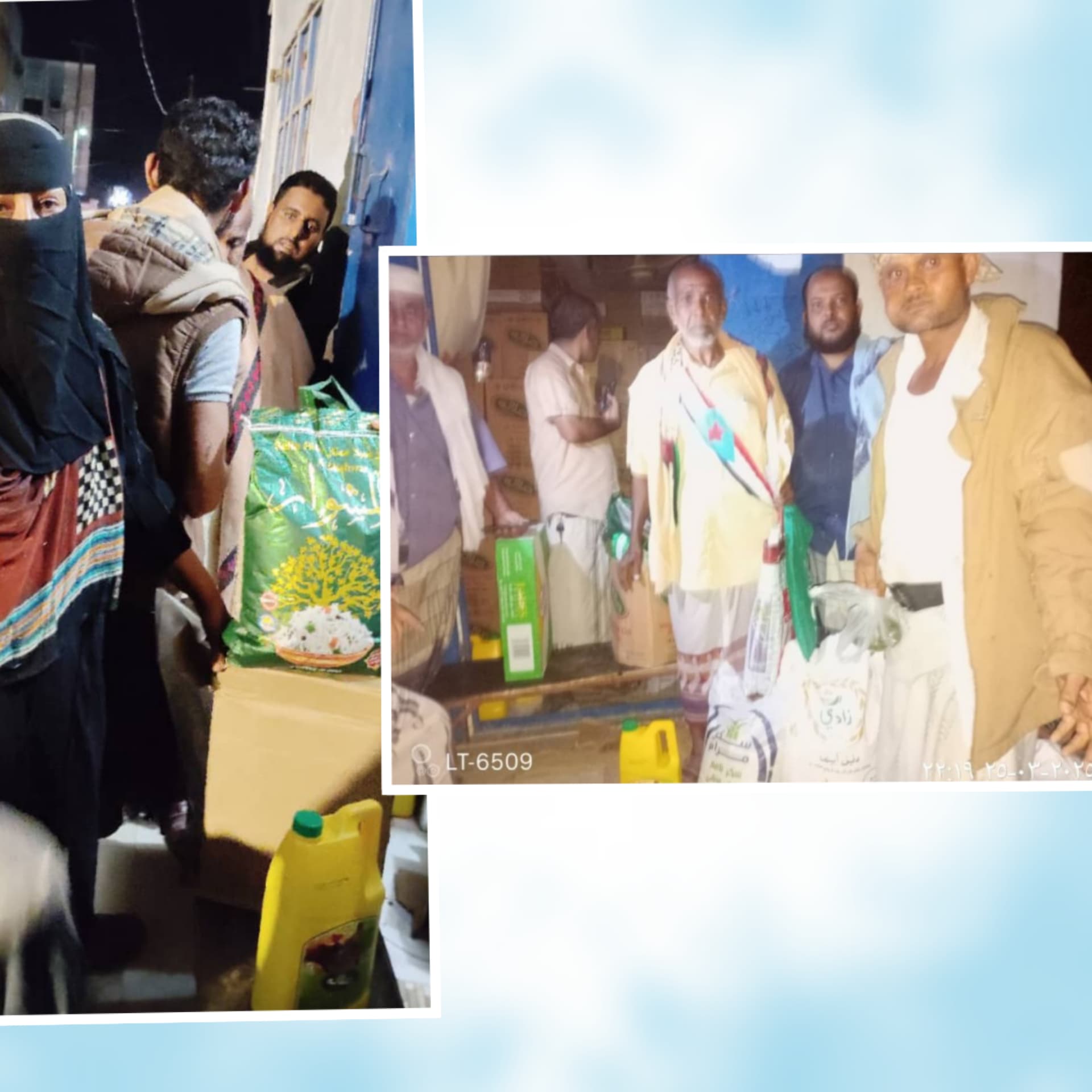 إنتقالي مديرية تبن لحج يوزع السلل الغذائية على أسر الشهداء والجرحى