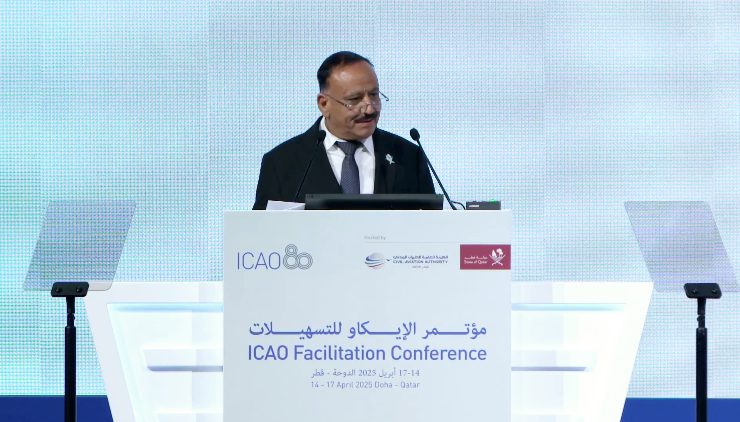 وزير النقل يشارك بالاجتماع الوزاري رفيع المستوى للمؤتمر الدولي لتسهيل النقل الجوي في قطر