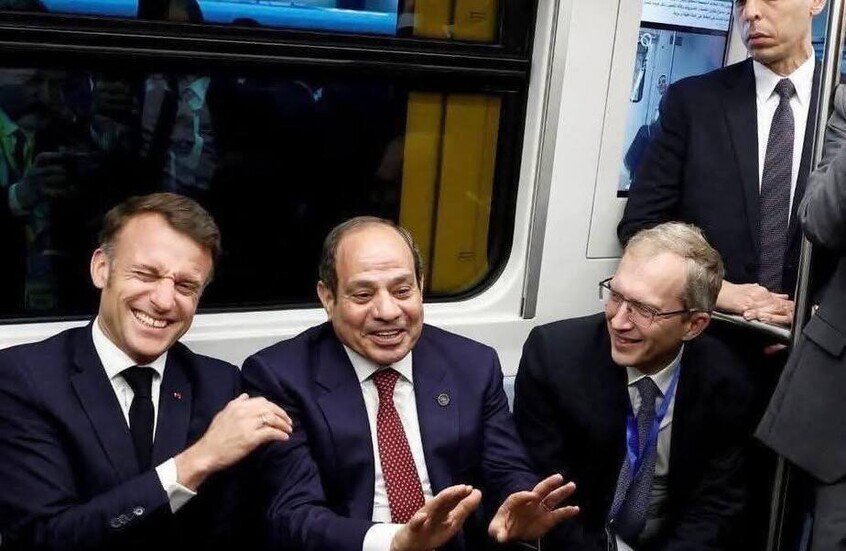 ماكرون للسيسي: لحسن الحظ أنك عسكري سيادة الرئيس ولست تاجرا