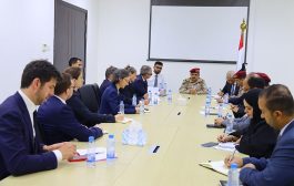 وزير الدفاع يلتقي سفراء الاتحاد الاوروبي في عدن