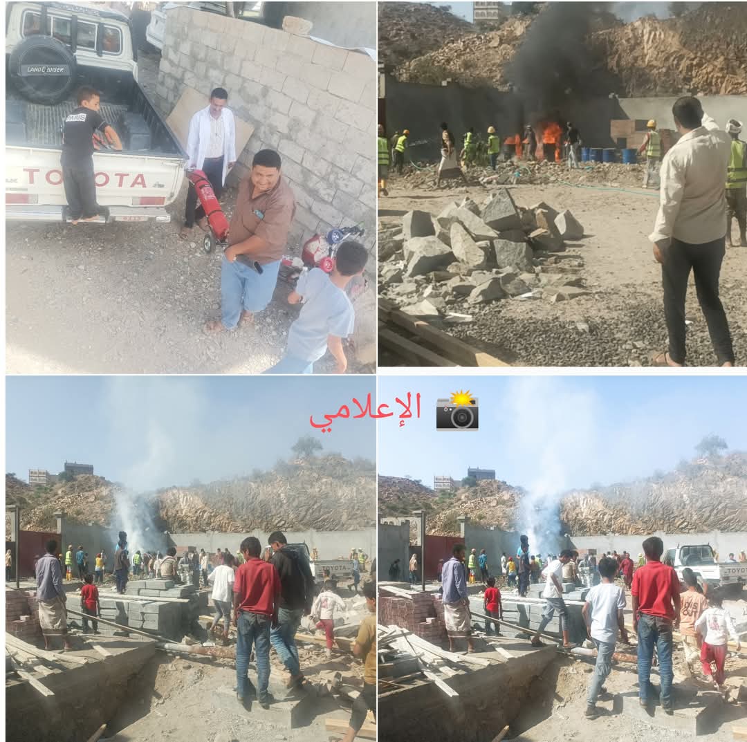 الفريق الصحي بسباح يافع يتمكن من أطفاء حريق نشب في مستشفى ريفي