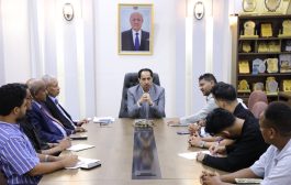 الوزير البكري يلتقي إدارة نادي وحدة عدن ويؤكد على وحدة العمل الرياضي