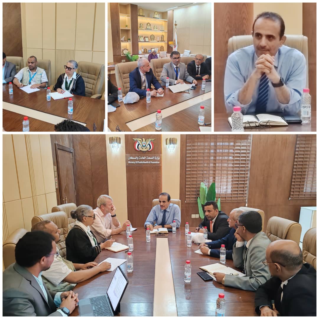 وزير الصحة يبحث مع ممثل اليونيسف تعزيز الشراكة وتطوير خدمات الرعاية الصحية الأولية في اليمن