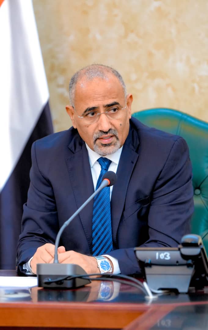 الزبيدي يدعو لجنة الموارد للانتقال من مرحلة المعالجات الطارئة إلى مرحلة التخطيط الاستراتيجي