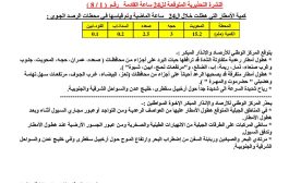مركز الأرصاد يحذر من أمطار رعدية في عدد من المحافظات اليمنية