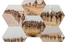 قوات العمالقة الجنوبية تنفذ مسيرًا عسكريًًا لتعزيز استعدادها القتالي
