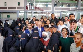 الزبيدي يودع طلاب المنحة الدراسية الإماراتية إلى أبوظبي ويحثهم على التميز العلمي