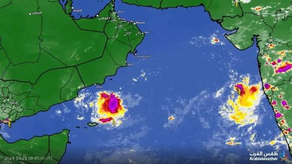 الأرصاد الجوية بعدن تكشف عن تكون منطقة ضغط جوي منخفض فوق جنوب شرق بحر العرب