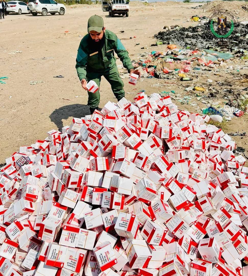 إتلاف كمية كبيرة من الحبوب المخدرة بعدن