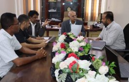 لجنة فنية من وزارة النقل تناقش حادثة احتراق حافلة النقل الجماعي في أبين