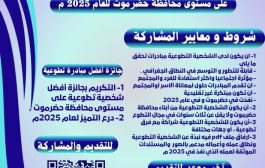 الاعلان عن اطلاق مسابقة أفضل شخصية وافضل مبادرة تطوعية على مستوى حضرموت